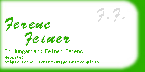 ferenc feiner business card